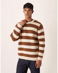 ASOS - Ruimvallende Gebreide Trui Met Ronde Hals - Lyst