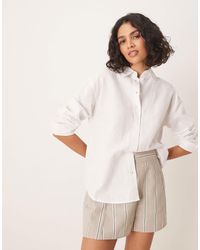 Gina Tricot - Long Sleeve Linen Shirt - Lyst