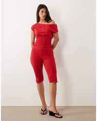 ASOS - Co-ord Broderie Capri Pant - Lyst