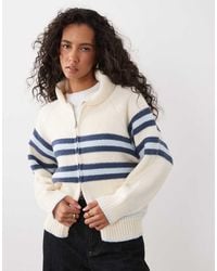Kiwi & Co - Sunday Zip Through Stripe Front Cardigan - Lyst