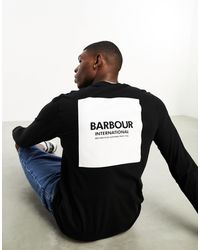 Barbour - Exhaust Long Sleeve T-shirt With Back Print - Lyst