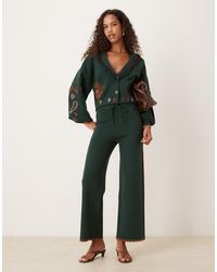 Never Fully Dressed - Safari Embroidered Knit Pants - Lyst