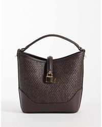 Mango - Woven Bucket Bag With Buckle - Lyst