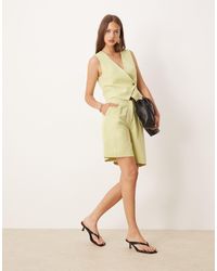 ASOS - Linen Blend Clean Bermuda Shorts - Lyst