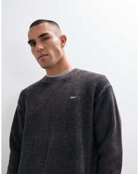 Obey - Spray Effect Crewneck Jumper - Lyst