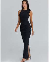 House Of Cb - Keoni Asymmetric Draped Maxi Dress - Lyst