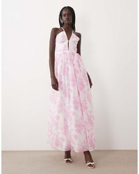 True Decadence - Lace Trim Maxi-Dress - Lyst