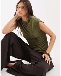 Aware - Sleeveless High Neck Top With Glitter Detail - Lyst