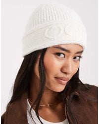 Miss Selfridge - Berretto Color Crema - Lyst