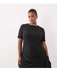 ASOS - Asos Design Curve Supersoft Tie Side Mini Dress - Lyst