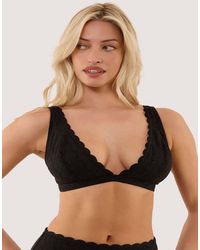 Peek & Beau - Nikki Broderie Scallop High Apex Bikini Top - Lyst