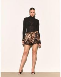 Noughts & Kisses - Satin Lace Tie Waist Shorts - Lyst