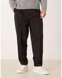 ASOS - Tailored Oversized Tapered Trousers With Elasticated Waist - Lyst