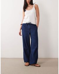ASOS - Soft Denim Parachute Pants - Lyst