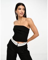 4th & Reckless - Bandeau Button Back Corset Top - Lyst