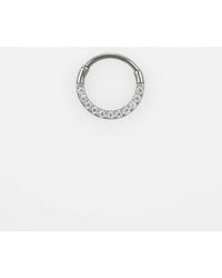 Lovisa - Titanium Cubic Zirconia Clicker Earring 7Mm - Lyst