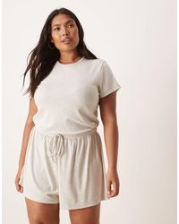 ASOS - Asos Design Curve Mix & Match Rib Flippy Pyjama Shorts - Lyst
