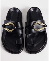 ASOS - Francisco Footbed Sandal With Metal Trim - Lyst