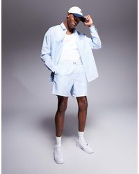 ASOS - Zwemshorts Met Strepen En Middellange Lengte - Lyst