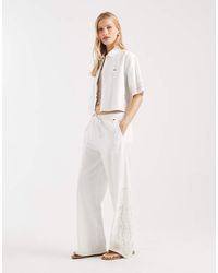 Tommy Hilfiger - Linen Trousers Co-Ord With Broderie Detail - Lyst