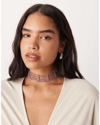 ASOS - Choker Necklace With Diamante - Lyst