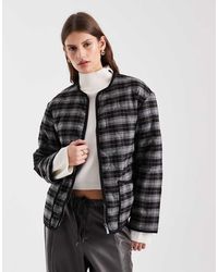 New Look - Gewatteerd Jack Met Ruitjes - Lyst