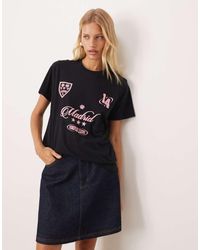 ASOS - Camiseta Negra De Corte Estándar Con Gráfico De Estilo Fútbol "Madrid" De - Lyst