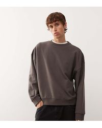 Collusion - Sudadera Carbón De Corte Cuadrado Extragrande Essentials De - Lyst
