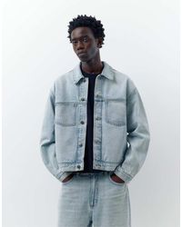 Pull&Bear - Denim Trucker Jack - Lyst