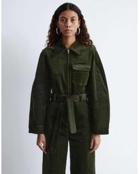 & Other Stories - Belted Corduroy Jumpsuit With Volume Sleeves - Lyst
