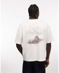 Faded Store - Logo T-shirt With Ibiza Hills Back Print - Lyst