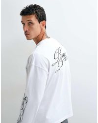 Weekday - Oversized Long Sleeve T-Shirt With Broken Beats Graphic Print - Lyst