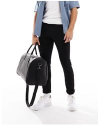 ASOS - Smart Faux Leather Weekend Holdall Bag - Lyst