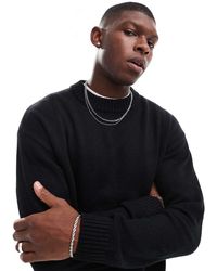 Jack & Jones - Oversized, Breed Geribbelde Trui Met Ronde Hals - Lyst