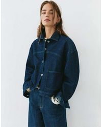 Pull&Bear - Boxy Denim Overshirt - Lyst