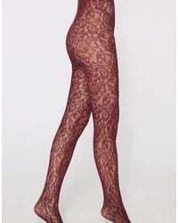 Tezenis - Floral Lace Fishnet Tights - Lyst