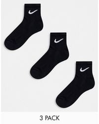 Nike - Everyday Cushioned 3 Pack Ankle Socks - Lyst