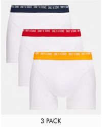 Only /& Sons Caleçons Boxer Shorts onsnolen Trunk 3er Pack S M L XL 95/% coton