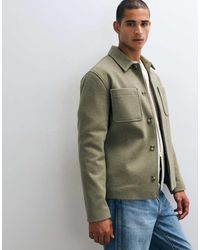 ASOS - Wool Look Double Pocket Shacket - Lyst