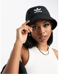 adidas Originals - Adicolor - cappello da pescatore nero con logo del trifoglio - Lyst