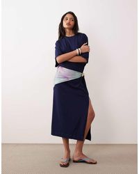 ASOS - Batwing T-shirt Midi Dress - Lyst
