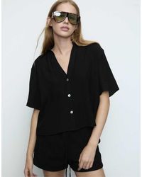 Stradivarius - Button-Up Flowing Shirt - Lyst