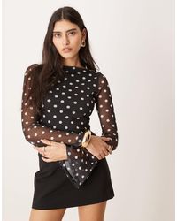 ASOS - – top aus netzstoff - Lyst
