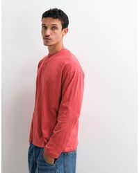 Reclaimed Vintage - Long Sleeve Slub Jersey Henley T-shirt - Lyst