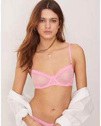 KBX - Zadie Balcony Non-padded Underwired Mesh Bra - Lyst