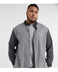 pinstripe overshirt