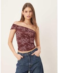 Motel - Marga One Shoulder Bandeau Top - Lyst