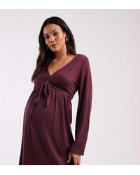 Mama.licious - Mamalicious Maternity Soft Jersey Nursing Friendly Wrap Detail Dress - Lyst