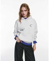 Pull&Bear - Star And Slogan Hoodie - Lyst