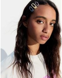 Bershka - Pack Of Polka Dot Hair Clips - Lyst